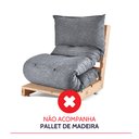 Ver imagem 4 de Futon Dobrável de Espuma Solteiro Grafite Bf Colchões