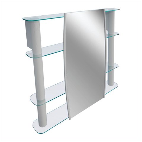 Espelheira Slip I Sobrepor 64cm x 80cm Plus Prata/Silver