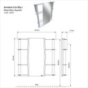 Ver imagem 4 de Espelheira Slip I Sobrepor 64cm x 80cm Plus Prata/Silver