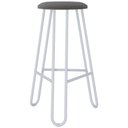 Ver imagem 6 de Kit 03 Banquetas Baixa Bar Cozinha Sala de Jantar Áris C01 Branco Linho Azul Jeans - Lyam Decor