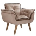 Ver imagem 2 de Poltrona Opalla Capuccino com Debrum e Base Palito