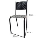 Ver imagem 2 de Cadeira Preta para Cozinha Jantar Metal Tubular Almofadada Assento Captone Medcombo