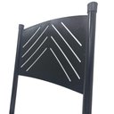 Ver imagem 4 de Cadeira Preta para Cozinha Jantar Metal Tubular Almofadada Assento Captone Medcombo