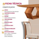 Ver imagem 7 de Mesa Ane 180 Tampo Laminado Barril com 6 Cadeiras Munique Linho Off Imbuia Natural
