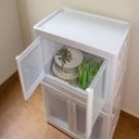 Ver imagem 7 de Caixa Organizadora Empilhável Dobrável 2 Portas 75 Litros