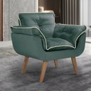 Ver imagem 1 de Poltrona Opalla com Debrum Marfim e Base Palito