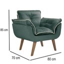 Ver imagem 3 de Poltrona Opalla com Debrum Marfim e Base Palito