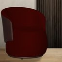 Ver imagem 3 de Kit 2 Poltronas Organica Beatriz Suede Bordo C/ Composê Corano Marrom - Lm Decor