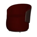 Ver imagem 4 de Kit 2 Poltronas Organica Beatriz Suede Bordo C/ Composê Corano Marrom - Lm Decor