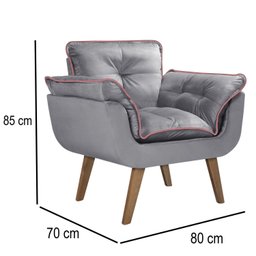 Poltrona Opalla com Debrum e Base Palito - 3