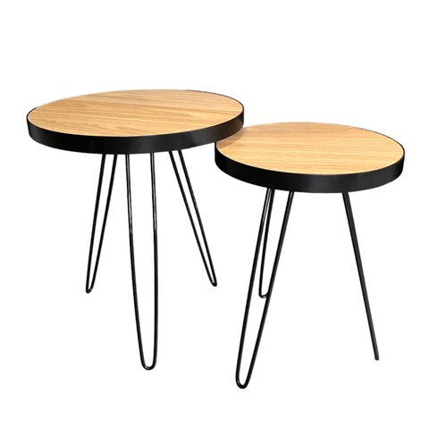 Conjunto Mesa Lateral Siena Freijo BELI HOUSE Preto