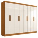 Ver imagem 2 de Guarda Roupa Casal 8 Portas 4 Gavetas Layla Premium Casa 812