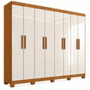 Ver mais imagens de Guarda Roupa Casal 8 Portas 4 Gavetas Layla Premium Cinamomo / Off White Casa 812