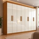 Ver imagem 1 de Guarda Roupa Casal 8 Portas 4 Gavetas Layla Premium Casa 812