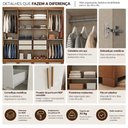 Ver imagem 6 de Guarda Roupa Casal 8 Portas 4 Gavetas Layla Premium Casa 812