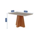 Ver imagem 5 de Sala de Jantar Maitê 130 cm com 4 Cadeiras Clarice Wood Marrom/Cinamomo/Nude