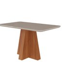 Ver imagem 3 de Sala de Jantar Maitê 130 cm com 4 Cadeiras Clarice Wood Marrom/Cinamomo/Nude
