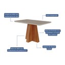 Ver imagem 4 de Sala de Jantar Maitê 130 cm com 4 Cadeiras Paola Wood Marrom/Cinamomo/Off