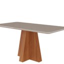 Ver imagem 3 de Sala de Jantar Maitê 160 cm com 6 Cadeiras Juliana Wood Marrom/Cinamomo/Off