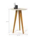 Ver imagem 3 de Mesa Lateral 4601 Pés Palito Sala Off White