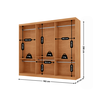 Guarda Roupa Casal Connor 100 Mdf 3 Portas de Correr Moderna Mobília - 4