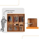 Ver imagem 5 de Guarda Roupa Casal Connor 100 Mdf 3 Portas de Correr Moderna Mobília