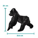Ver imagem 4 de Gorila 20cm Altura - Estatueta, Enfeite, Decoração, Mascote - Toque 3D:Preto