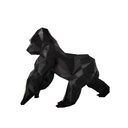 Ver imagem 2 de Gorila 20cm Altura - Estatueta, Enfeite, Decoração, Mascote - Toque 3D:Preto
