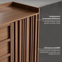 Ver imagem 6 de Cômoda 2 Portas Ripadas e 4 Gavetas Seringal CabeCasa MadeiraOriginals Marrom/Nogal