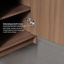 Ver mais imagens de Cômoda 2 Portas Ripadas e 4 Gavetas Seringal CabeCasa MadeiraOriginals Marrom/Nogal