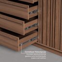 Ver imagem 7 de Cômoda 2 Portas Ripadas e 4 Gavetas Seringal CabeCasa MadeiraOriginals Marrom/Nogal