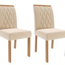 Ver imagem 6 de Sala de Jantar Agata 130 cm com 4 Cadeiras Juliana Wood Marrom/Off/Mad/Nude