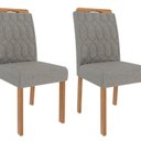 Ver imagem 6 de Sala de Jantar Agata 130 cm com 4 Cadeiras Paola Wood Marrom/Off/Mad
