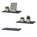 Ver imagem 2 de Kit 3 Prateleiras 100 x 15cm azul Suporte Invisível