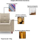 Ver imagem 4 de Poltrona Decorativa Estofada Confortável Sala Isis Suede:bege