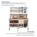 Ver imagem 6 de Cozinha Compacta Toronto 7 Portas 2 Gavetas 153cm Branco Kaiki Móveis
