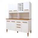 Ver imagem 1 de Cozinha Compacta Toronto 7 Portas 2 Gavetas 153cm Branco Kaiki Móveis