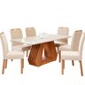 Sala de Jantar Agata 180 Cm com 6 Cadeiras Paola Wood - 2