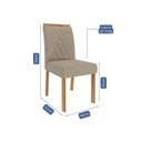 Ver mais imagens de Sala de Jantar Louise 180cm com 6 Cadeiras Juliana Wood Marrom/Cinamomo/Off Bege