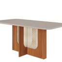 Ver imagem 3 de Sala de Jantar Louise 180cm com 6 Cadeiras Juliana Wood Marrom/Cinamomo/Off Bege