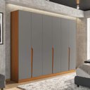 Ver imagem 1 de Guarda Roupa Casal com 6 Portas e 4 Gavetas 240825 Linha Porto Politorno Móveis