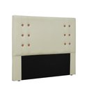 Ver imagem 1 de Cabeceira Gênova Para Cama Box King 195 cm Corino Bege - D’Rossi