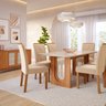 Sala de Jantar Valentina 180cm com 6 Cadeiras Fernanda Wood - 1