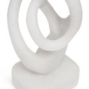 Ver imagem 3 de Escultura Decorativa Abstrata em Poliresina Branca 30cm 21189 Mart