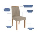 Ver imagem 7 de Conjunto Sala de Jantar 6 Lugares Retangular Tampo de Vidro/MDF Ester Cadeiras Clarice Wood Marrom/C