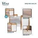 Ver imagem 5 de Berço Americano Slim Branco Amadeirado - Tigus Baby