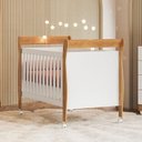 Ver imagem 2 de Berço Americano Slim Branco Amadeirado - Tigus Baby