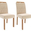 Ver imagem 6 de Conjunto Sala de Jantar 6 Lugares Retangular Tampo de Vidro/MDF Ester Cadeiras Paola Wood Marrom/Cin