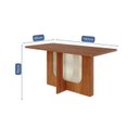 Ver imagem 3 de Mesa para Sala de Jantar Louise 160CMSEM Vidro Marrom/Cinamomo