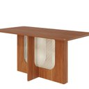 Ver imagem 2 de Mesa para Sala de Jantar Louise 160CMSEM Vidro Marrom/Cinamomo